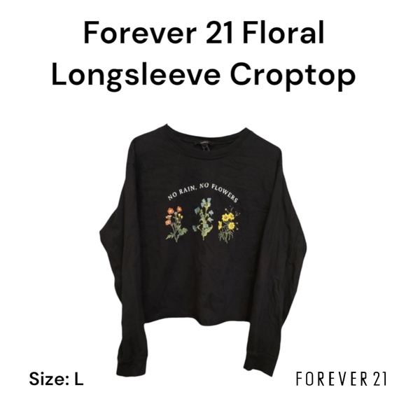 Forever 21 Tops - Forever 21 Long Sleeve Croptop